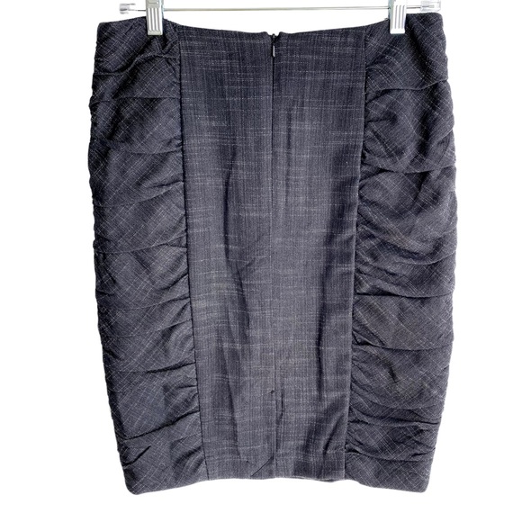 Anthropologie Cartonnier Gray Ruched Pencil Skirt Size 6 - Picture 2 of 6